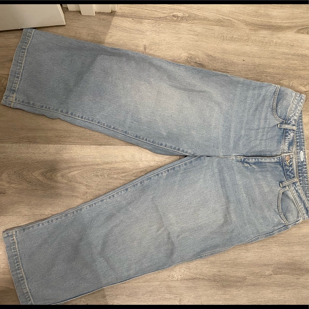 Old navy wide leg crop jeans (10)